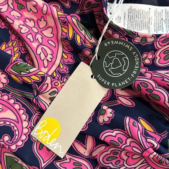 NWT boden Levanzo Ruched Halter Swimsuit US size 6 - Picture 8 of 8